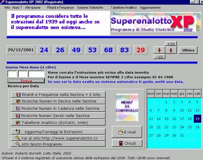 programma per il superenalotto statistico, il numero superstar